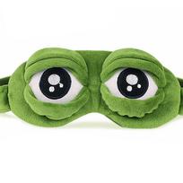 Frog Sad Sleep Mask Natural Sleeping Eyeshade Cover Shade Eye Patch Women Men Soft Portable Blindfold Travel Eyepatch