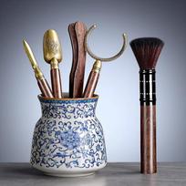 Tang Feng Tea Ceremony Six Gentlemen Set Kung Fu Tea Accories Clete Home High End Bla Ebony 6 Gentlemen Yu Kiln Tea Tube