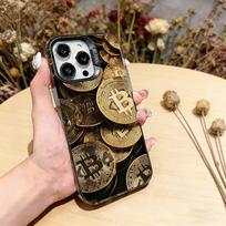 B-Bitcoin Phone Case For iPhone 17,16,15,14,13,12,11 Plus,Pro Max,XS,Colorful Silver Black Cover iPhone14Pro