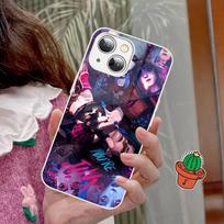 Arcane J-Jinx Anime Phone Case For IPhone 15 13 12 Mini 11 Pro XS Max X XR 14 Plus Tempered Glass Cover iphone 13