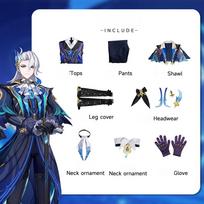 Anime-inspired Genshin Impact Costume For Water Dragon King Character XL