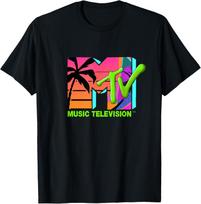 Naujas Mados 80-ųjų 90-ųjų Vintažinis Muzikos Televizija MTV - Oficialus su Retro Stiliaus Trumpomis Rankovėmis T-Shirt Grafika Gatvės Stiliaus Marškinėliai 3XL įvairiaspalvis