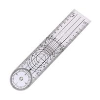 8 Inches Multifunction 360 Degree Rotatable PVC Goniometer Angle Medical Spinal Ruler Precise Measuring Tool Replacement skaidri