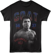 Muhammad Ali The Goat Wins and KOS Black Graphic Crew Neck, Short Sleeve Tee - Vintage Style Boxing T Shirt for Men & Women S įvairiaspalvis