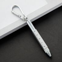 Metal Multitool Pen Short Style 6-in-1 Ballpoint Pen with Screwdriver/Ruler/Stylus Outdoor Tool Pen Construction Tools
