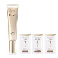 Elixir UV Emulsija Dienos priežiūra Revoliucija +ba 2025 Modelis Maišelis Padidintas Rinkinys 35ml + 3 Pakeliai Pusiau vaistinis preparatas SPF50+PA++++ Naudoti ryte Dienos makiažo pagrindas