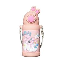 Termo infantil de acero inoxidable con pantalla de temperatura y diseño de conejo portátil