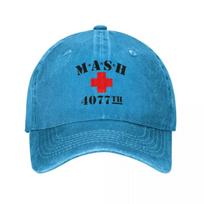Vintage Mash 4077 Alan Alda War Baseball Cap For Men Women Distressed Denim Headwear M*A*S*H Outdoor All Seasons Travel Caps Hat All-Match Trendy Adjustable