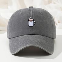 Washed Casual Hat Cup Embroidered Curved Hip Hop Hat Adjustable Running Fishing Hat Baseball Cap Vintage All-Match Trendy For Daily Adjustable