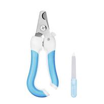 Professional Pet Nail Clipper Stainless Steel Dog Cat Nails Trimmer Labor-Saving Clipper Convenient Grooming Supplies Pink Blue (Blue,S) mėlyna