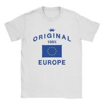 EU Europe European Union European Flag T Shirt Men Vintage T Shirts Summer O Neck Harajuku Tee Shirt Wholesale Oversized Clothes S įvairiaspalvis