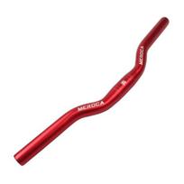 Bike Riser Bar Letter Design Corrosion Resistant Stable Aluminium Alloy Bright Color Bike Handlebar raudona