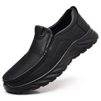 2026 New Fashi Casual Leather Loafer Mens Soft Bottom Comfy Slip- Flats Handmade Flat Designer Walking Shoes Business Shoes 38 juoda