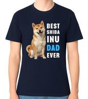 Best Shiba Inu Dad Ever T-Shirt Dog Lover Father Gift Men's Tee S įvairiaspalvis