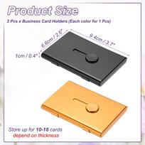 2 vnt. USB atmintinės vizitinės kortelės dėklas Aliuminio lydinio Banko kredito ID kortelės piniginė Vizitinių kortelių laikiklis Metalinės dėžutės dangtelis Kortelių laikiklis