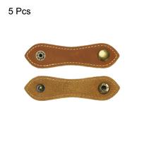 5Pcs Leather Cable Straps Cord Organizer 100x20mm Cable Ties Portable Cable Winder Wire Management for USB Cable Headphone Wire raudona