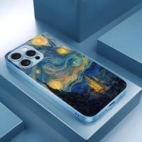 starry sky new Hot-selling protective case Phone Case Metallic paint Glass PhoneCase for iPhone 17 16 15 14 13 12 11pm Pro Plus iPhone 17