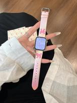 Mermaid Gradient Bow Leather Strap for Apple Watch Series 9-5 42/44/45/49 mm