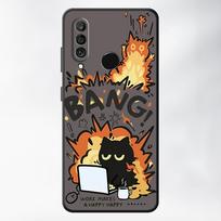 Case for Huawei P30 P20 Pro P Smart 2019 P20 Lite 2018 P20 P40 Lite Funda Phone Cover Creative Label Black Cat Huawei P smart 2019