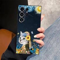 Case for Samsung Galaxy S26 Ultra S25 Plus S20 Ultra S24 S10 S9 S21 FE Note 20 8 9 10 S23 Funda Phone Cover Cute Cartoon Cat Galaxy S9