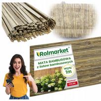 Osłona Bambusowa Balkonowa Na Płot Balkon 1X5M Osłonowa Listwy Mata