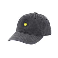 Acne Studios Face Logo Washed Black Metal Patch Baseball Cap C40464 C40464 WASHED BLACK