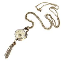 Retro Round Ball Quartz Fob Pocket Watch Tassel Sweater Necklace Chain Jewelry Gifts auksas