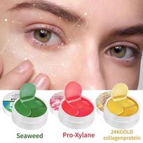 MOIKA 60pcs 24K Gold Eye Mask Patch Moisturizing Soothing Dark Circle Eye Mask Pro-Xylane Hyaluronic Seaweed Eye Mask 60pcs
