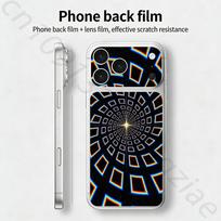 Psychedelic Trippy Art For iPhone 17 pro Max /17 pro Full Cover Decal Skin Wrap 3D Colorful Rear Protective Sticker Film iPhone17pro