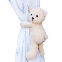 Cute Teddy Bear Curtain Holdbacks Fabric Material For Bedroom Windows