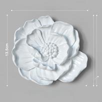 Luxurious Resin Lotus Wall Art For Bedroom Decor And Stylish Home Accent Peony White,15cm