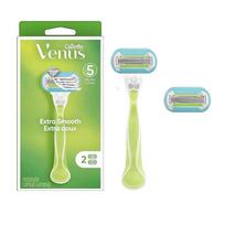 Gillette Venus Embrace Women's Razor, 2 Blade Refills, Blue/green, 1 Ea