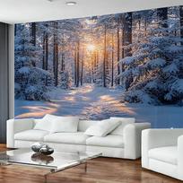 Tapestry winter forest sun snowy landscape 75x100 juoda