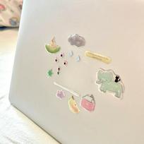 Cute Cartoon 3D Snowman Dogs Crystal Drop Rubber Stickers Kawaii Deco Stickers DIY Phone Sticker for IPad Mobile Phone Computer