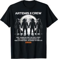 Artemis 2 Astronaut Moon Landing T-Shirt S įvairiaspalvis