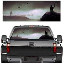 A136 Grim Reaper Scythe Rear Window Car Sticker - SUV, Sedan, Pickup 135*36CM