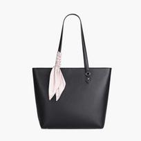 Women's Soft Leather Silk Scarf Tote Bag, Versatile and Trendy Handbag, Women's Commuter Single-shoulder Bag juoda