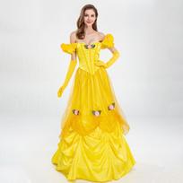 Halloween carnival party adult beautiful woman and beast princess dress drama stage costume S