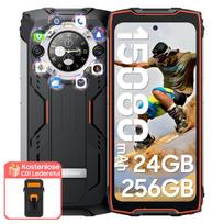 Atnaujintas Blackview BV9300 Pro Helio G99 Atsparus telefonas Android 13 RAM 8GB/12GB ROM 256GB 6.7 120Hz Ekranas 15080mAh Su 33W Įkrovimu 100LM Žibintuvėlis with case oranžinė