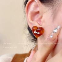 Ambience Leopard Print Earrings Collection Hong Kong Style Retro Fashionable Love Geometric Earrings Earrings Versatile And Exquisite