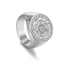 Dawapara Secret of Universe Solomon Ring Michaelmas Gabriel Jofiel Thavael Azrael Michael Archangels Stainless Steel Ring 8