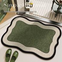 Retro French Water-Absorbing Anti-Slip Diatom Mud Bathroom Floor Mat 80x120 cm