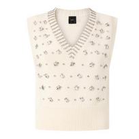 Palaidinės moterims, Balta, Wool blend vest 