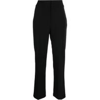 Kelnės moterims, Juoda, Crop high rise wide pant