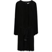 Midi suknelė moterims, Juoda, L/s pleated a-line