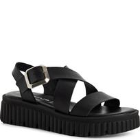Basutės moterims, Juoda, Wedge/plat sand