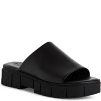 Šlepetės moterims, Juoda, Wedge/plat mule