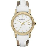 Burberry BU9110 Odinis Baltas Didelio Langelio Moteriškas Laikrodis 34mm balta