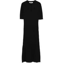 Mini suknelė moterims, Juoda, S/s grated yoke swtr