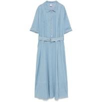 Mini suknelė moterims, Mėlyna, Dropped waist button